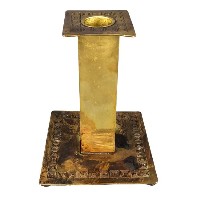 19th Century Antique Candlestick Holder Greek Motif by Bradley & Hubbard For Sale