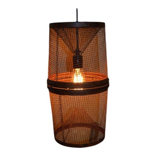 Pendant Light for Summer Porch or Patio From Fish Trap for Minnows. Ideal for Beach House Getaway. For Sale