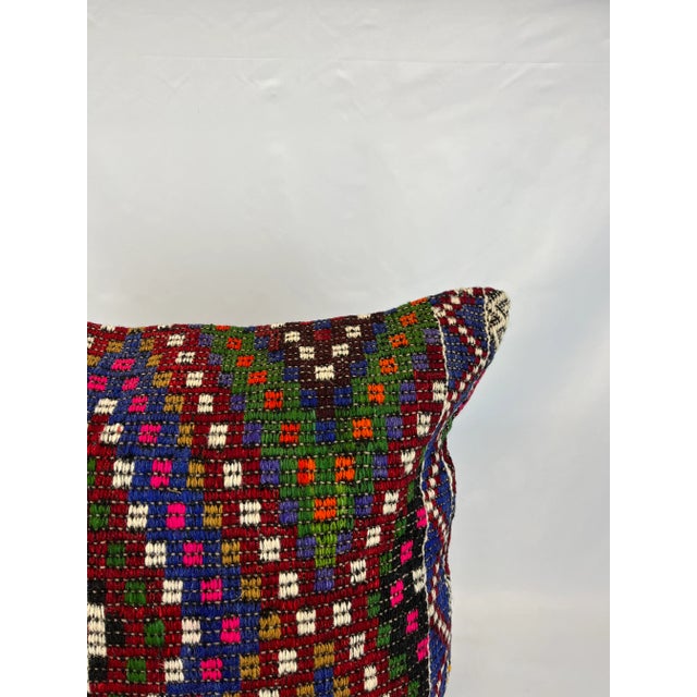 Mid-Century Modern Turkish Kilim Pillow Cover For Sale - Image 3 of 5