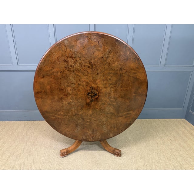 Antique Burr Walnut Centre Table, 1874 For Sale - Image 17 of 18