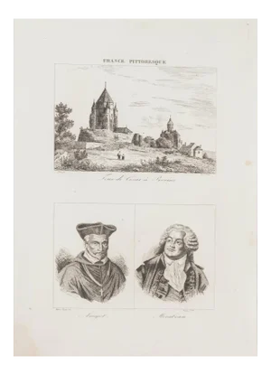 Unknown, Portraits and Landscape, Lithograph, 19th Century