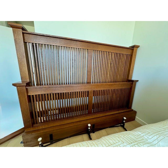 A refined example of American Arts & Crafts design from Stickley’s Mission Collection. This Prairie Bed showcases...
