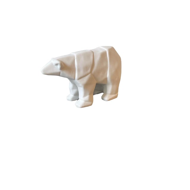 Mid 20th Century Cubist Ceramic Polar Bear Sculpture For Sale - Image 9 of 9