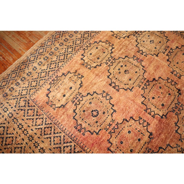 Brown Early 20th Century Rustic Tribal Ersari Rug - 7'10" x 9'9" For Sale - Image 8 of 8