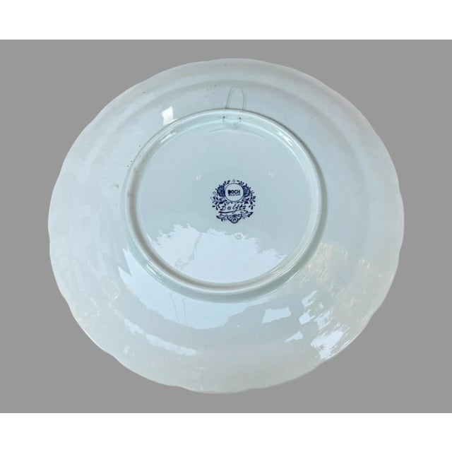 Mid 20th Century Vintage Boch Belgium Blue & White Decorated Scenic 15.5” Charger Horse Carriage For Sale - Image 5 of 9
