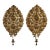 Pair of Antique Italian Brass Floral Wall Sconces For Sale