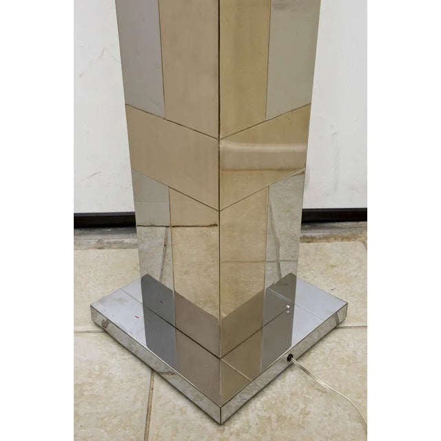 Vintage Paul Evans Dual Metal "Cityscape" Floor Lamp, 1970's For Sale - Image 9 of 10