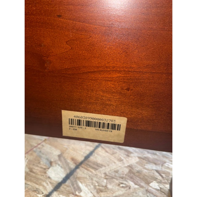 Thomasville Impressions Collection Martinique / Louis Philippe Wooden Sleigh Bed Frame For Sale - Image 13 of 17