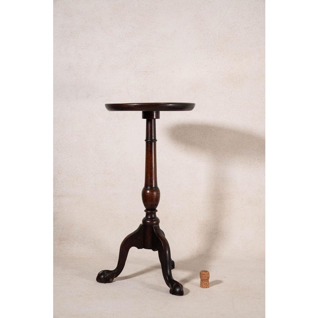1920s English Mahogany Wine Table With Claw Feet For Sale - Image 4 of 4