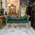 Baroque Style Green Velvet Settee Tufted For Sale - Image 9 of 14