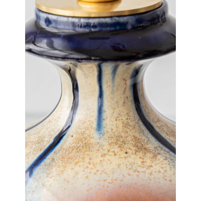 Belgian Art Deco Flambé Glaze Ceramic Table Lamps, 1920s, Set of 2 For Sale - Image 15 of 18