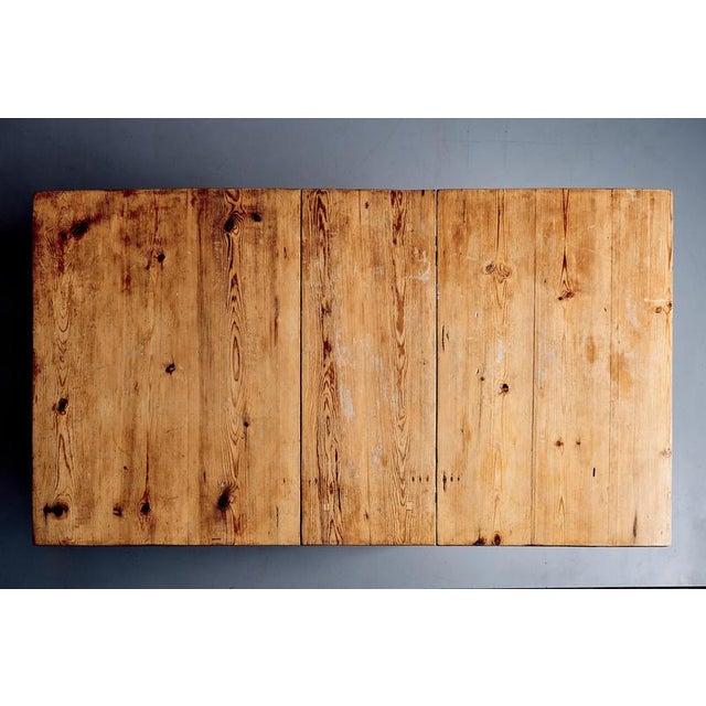 Rustic Pine Slagbord with Two Folding Leaves, Sweden, 1900s For Sale - Image 13 of 16