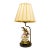 Porcelain Figure Table Lamp With Scallop Shade For Sale