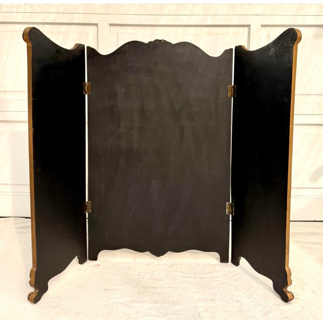 Vintage Florentine Style Hand-Painted Folding Fireplace Screen For Sale - Image 9 of 10