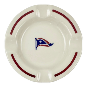 Vintage Corpus Christi Yacht Club Ceramic Nautical Burgee Ashtray Dish