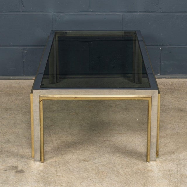 Brass, Chrome and Glass Coffee Table from Belgo Chrom, Belgium, 1970s For Sale - Image 4 of 13