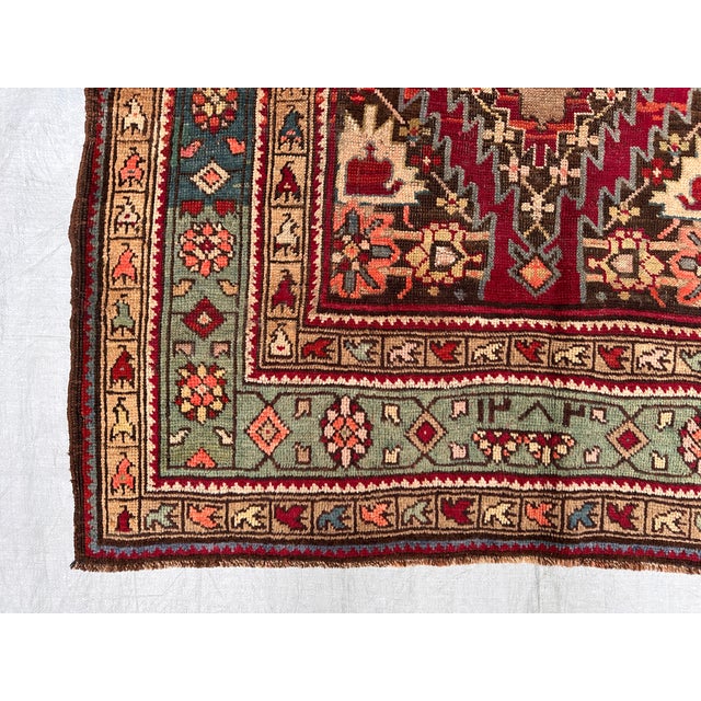 Red Antique Caucasian Shirvan Akstafa Hand-Knotted Wool Rug - 6'9" X 3'9" For Sale - Image 8 of 12