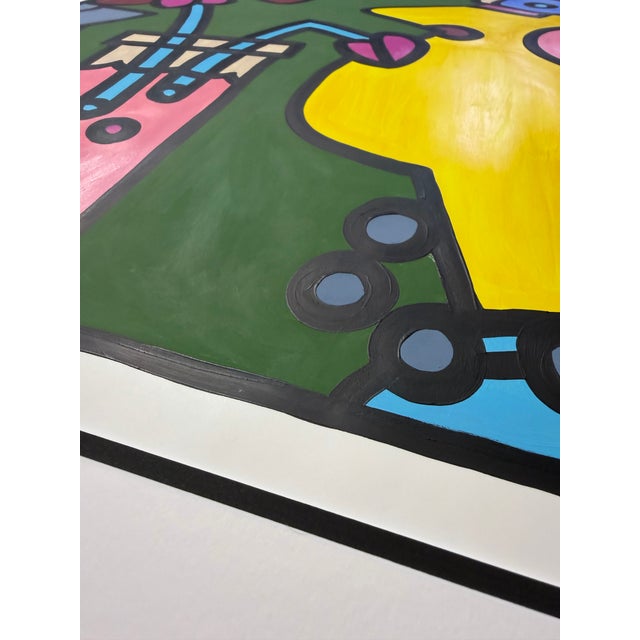Rare 1991 Charles Houska Original Pop Art Painting - Early Career "Origin" Work - Acrylic/Gouache on Paper For Sale - Image 11 of 12