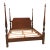 Traditional King Size Mahogany Rice-Carved Poster Bed by Leighton Hall - Showroom Sample For Sale