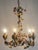 Italian Metal and Porcelain Flower Chandelier, 1940s For Sale - Image 10 of 17
