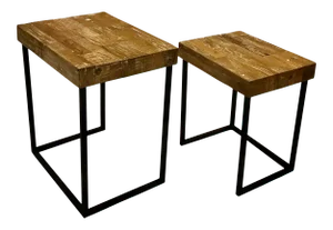 Modern Wooden Side Tables - a Pair
