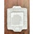 This vintage Italian tray is a sculptural piece of white ceramic, shaped as a broad, softly squared platter with a small,...