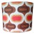 Retro Orange and Brown Handmade Lampshade For Sale