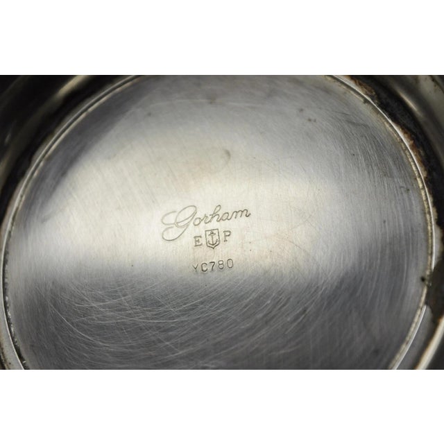 Silver Vintage Mid Century Modern Gorham Yc780 8" Silver Plated Serving Bowl For Sale - Image 8 of 9
