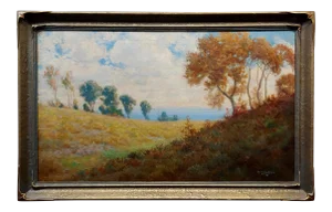 William Lees Judson -Santa Barbara Landscape-Impressionist Oil Painting C1900s
