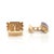 Vintage Lapis Lazuli 14k Gold Nugget Textured Cufflinks, Pair For Sale - Image 4 of 4