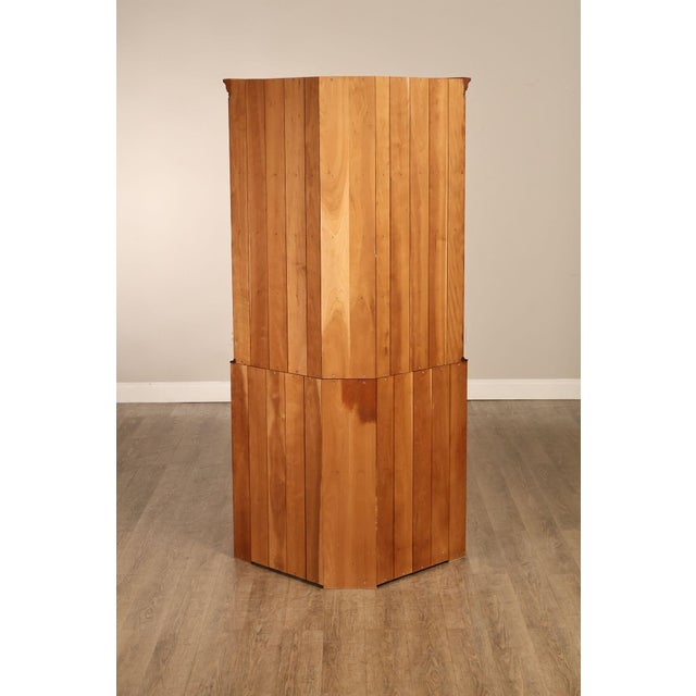 Federal Style Cherry Custom Quality Corner Cabinet For Sale - Image 14 of 18