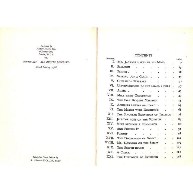 "Mike and Psmith" 1966 Wodehouse, p.g. For Sale - Image 4 of 5