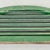 Antique Architectural Salvage Half-Round Arched Wooden Louvre in Green Paint For Sale - Image 9 of 10