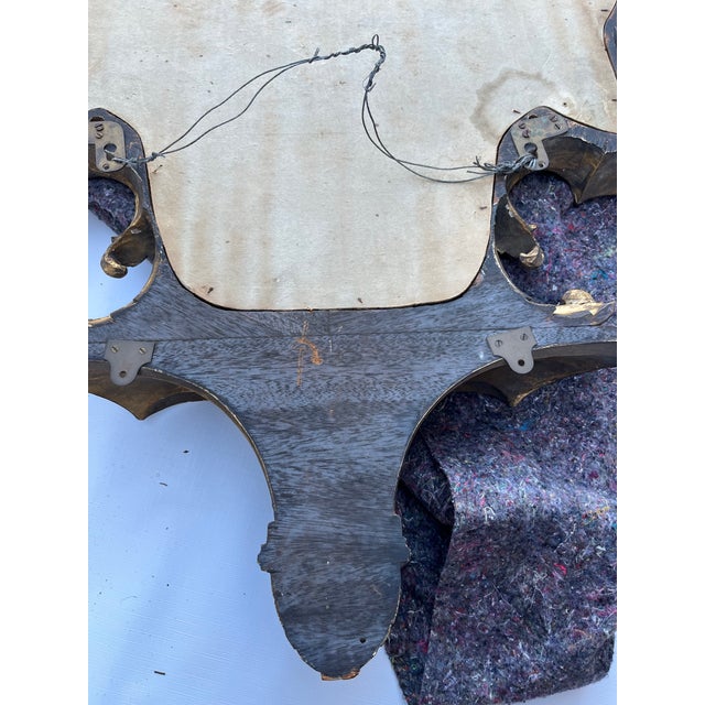 Wood Large Antique Chinoiserie Carved Wood Mirror For Sale - Image 7 of 15