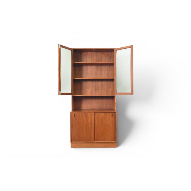 Danish Modern Teak Credenza With Smoked Glass Hutch | Danish Modern 1960s For Sale - Image 13 of 13