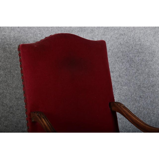 Wood Antique Baroque Armchair in Walnut, 1880 For Sale - Image 7 of 18