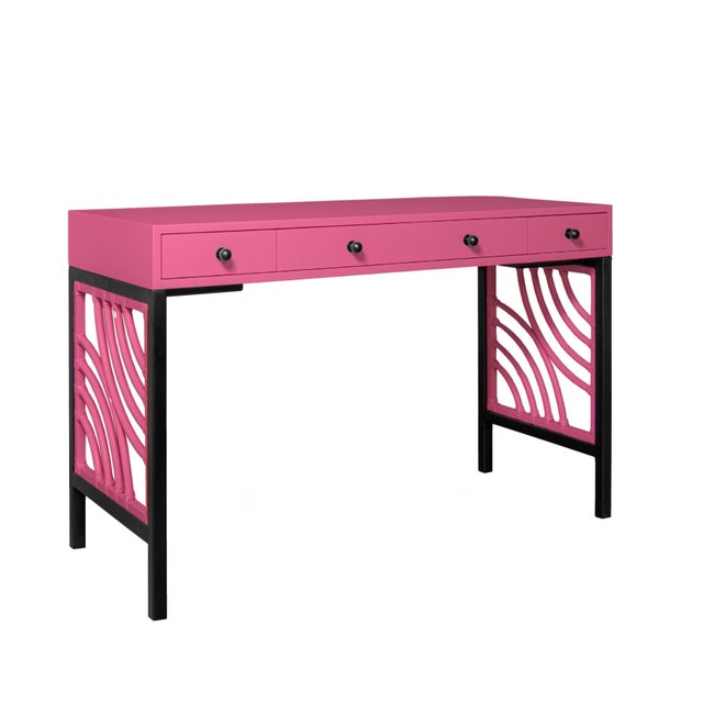 Swirl Writing Desk - Pink For Sale - Image 9 of 9