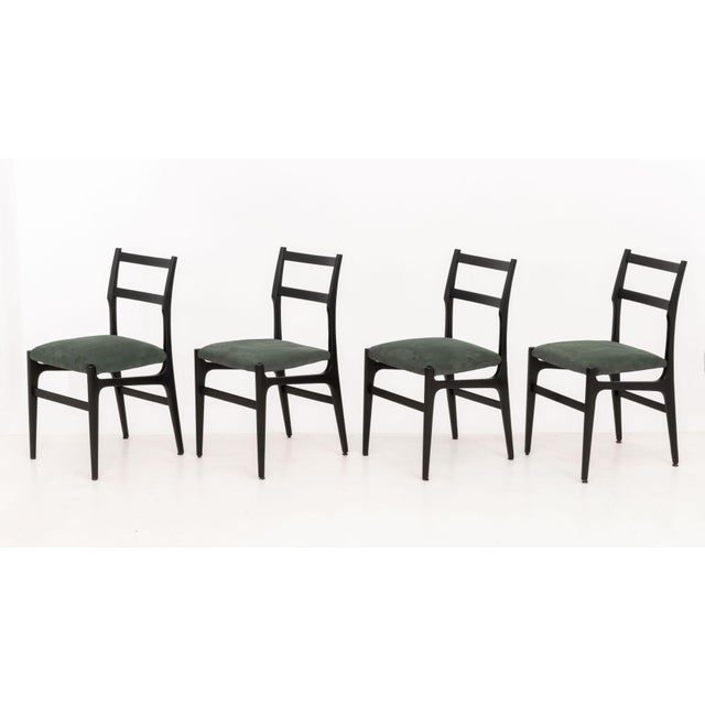 Late 20th Century Set of 8 Gio Ponti for Cassina 646 Leggera Dining Chairs For Sale - Image 5 of 15