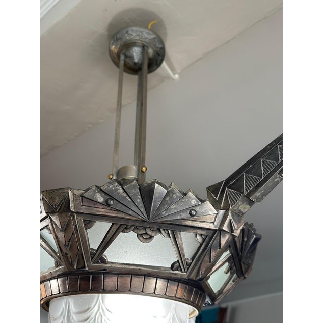 Art Deco Chandelier, 1930 For Sale - Image 3 of 14