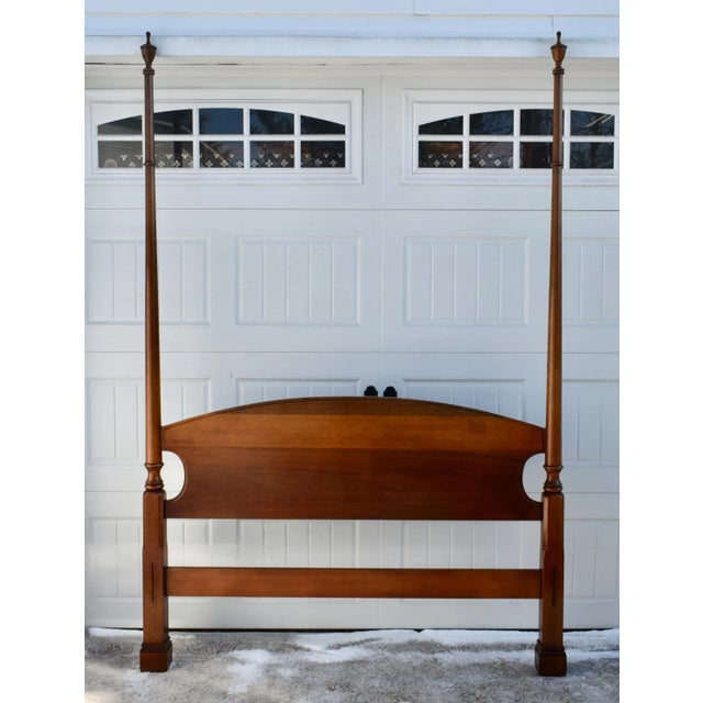 Statton Mahogany Full Size High Poster Headboard Vintage Mid Century Bed 70s For Sale - Image 12 of 12
