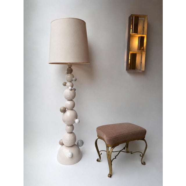 Mid-Century Modern Contemporary Ceramic Atomo Floor Lamp by Antonio Cagianelli, Italy For Sale - Image 3 of 13