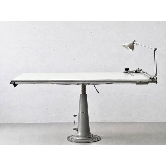 Hydraulic Height-Adjustable Table with Integrated Work Light from Nike Eskilstuna, Sweden, 1950s For Sale - Image 18 of 18