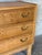 Oak 3 Drawer Dresser Chest With Brass Pulls Mid-Century Modern 1960s For Sale - Image 10 of 11