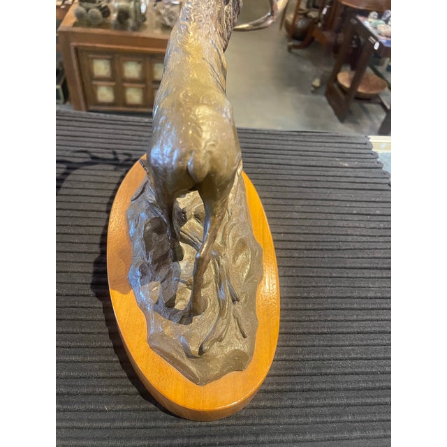 1980s Original Bronze Elk by Clark Bronson Entitled “Wapiti” 11/75 For Sale - Image 10 of 11