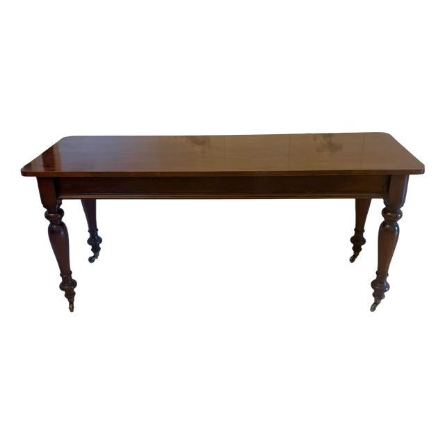 Antique Victorian Figured Mahogany Hall Console Table, 1850s For Sale