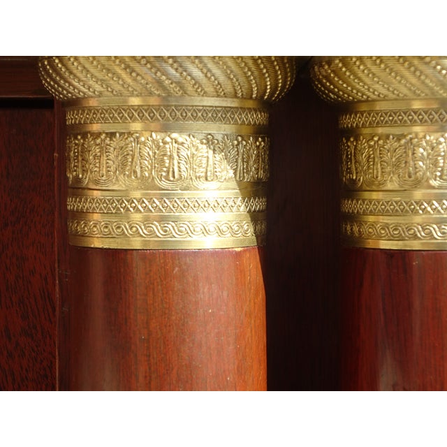 Empire Style Flamed Mahogany Sideboard with Sea-Green Marble Top For Sale - Image 14 of 18