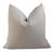 2020s French Gold and Cream Appliqué Stripe Wool & Linen Feather/Down Pillow For Sale - Image 5 of 6