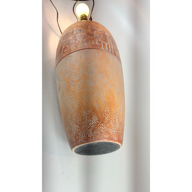 Wood 1980's Casual Lamps of California Southwestern Style, Pueblo Village Design For Sale - Image 7 of 12