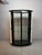 1970s Mid-Century Italian Glass Display Cabinet with White Leather Doors in Black Wooden Frame by Rossi Di Albizatte, Italy, 1970s For Sale - Image 5 of 7