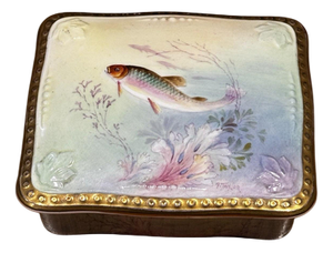 Fish Decorated Porcelain Trinket Box from Taylor
